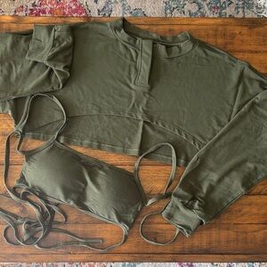 Olive Green Women's workout Set